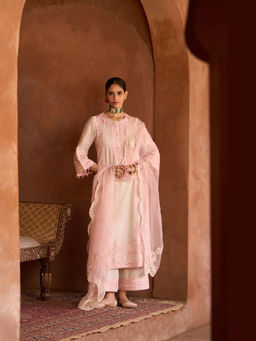 Sheetal Batra - Ena Pink Kurta With Palazzo And Heavy Dupatta