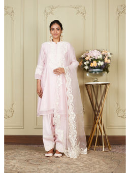 Sheetal Batra - Ryhana - Pearl Blush Princess-Cut Short Kurta with Salwar and Dupatta