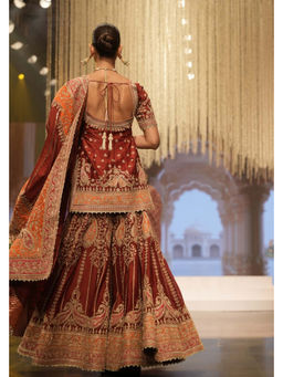 Sheetal Batra - Sehrish - Deep Red Short Kurta with Sharara