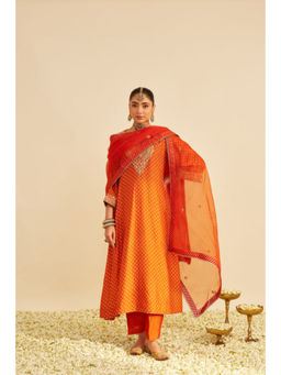 Sheetal Batra - Zaliyah Orange Long Kurta with Salwar