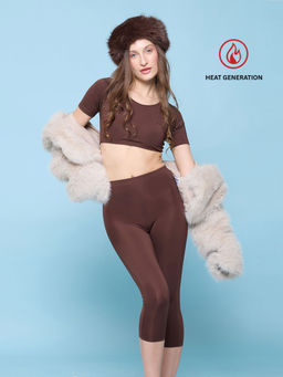 The Active Story - Brown Heat Sync Extra Warm Leggings