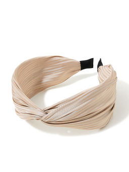 Accessorize London - Women's Gold Shimmer Pleated Twist Alice Hair Band