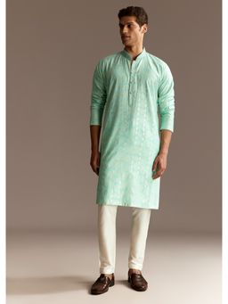 KALKI FASHION - Blue Chanderi Kurta Set