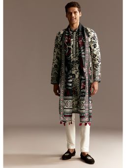 KALKI FASHION - Off White Silk Kurta Set with Dupatta