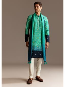 KALKI FASHION - Green Bandhani Kurta Set with Dupatta