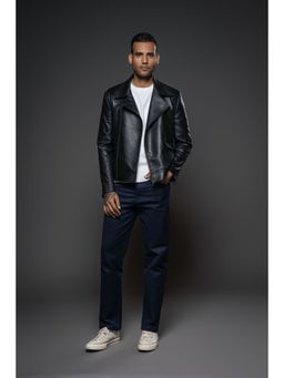 Rohit Bal - Black Men Leather Jacket
