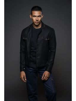 Rohit Bal - Black Men Linen Jacket
