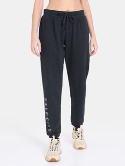 Zivame - Zelocity Mid Rise Relaxed Pants - Jet Black