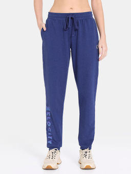 Zivame - Zelocity Mid Rise Relaxed Pants - Medieval Blue