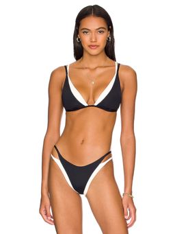 L SPACE - Fused Finneas Bikini Top Black