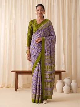 Sareemall - Women's Crepe Multi-Color Printed Saree