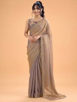 Akhilam - Women'S Silk Metallic Embellished Saree