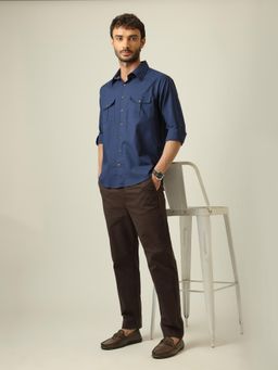 Saltpetre - Relaxed Work Linen Cotton Co-Ord Set - Blue