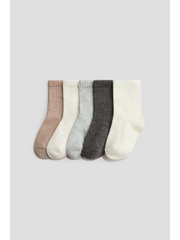 H&M - Kids White 5-Pack Socks