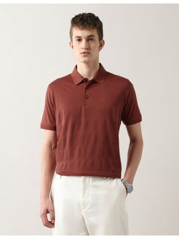 Arrow - Men Textured Regular Fit Polo T-Shirt