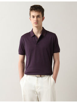 Arrow - Men Textured Regular Fit Polo T-Shirt