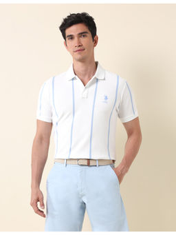 U.S. POLO ASSN. - Men Vertical Striped Summer Splash Polo T-Shirt