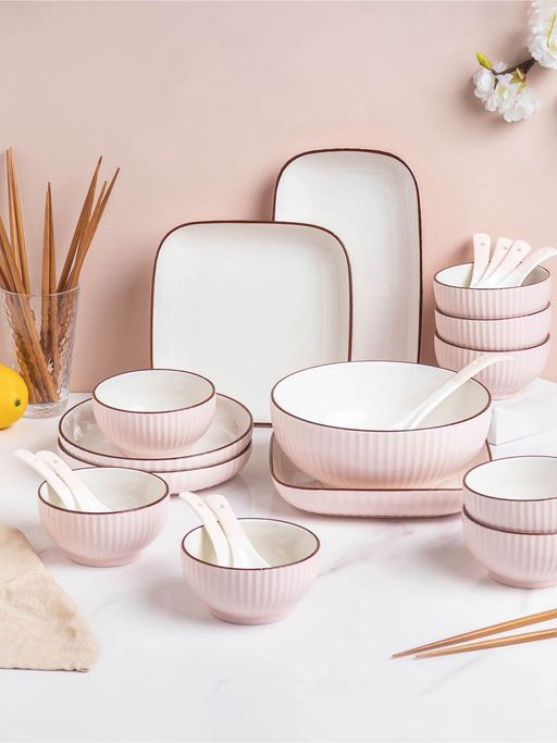 Nestasia Small White Serving Bowls Buy Nestasia White And Pink