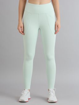 SKECHERS - Women Power Mesh Panelled Green Leggings