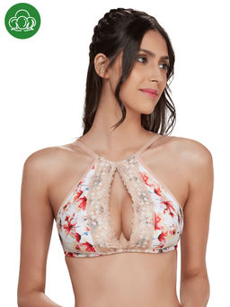Inner Sense - Organic Cotton Blended Antimicrobial Padded Wireless Bralette - Multi-Color