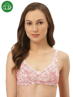 Inner Sense - Organic Cotton Antimicrobial Seamless Side Support Bra - Pink