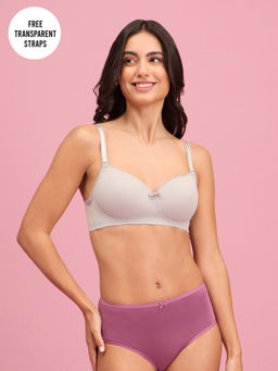 Nykd by Nykaa - The Sweetheart Neckline Wireless Bra - Grey NYB290