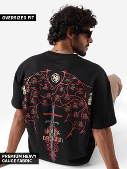The Souled Store - Official House of the Dragon Family Tree Men Oversized T-Shirts