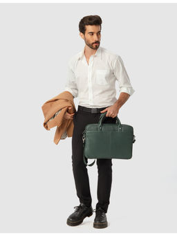 SENNES - Green Signorile Laptop Bag (M)