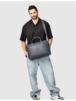 SENNES - Navy Blue Signorile Laptop Bag (M)