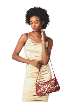 SENNES - Red Fiori Handbag (M)