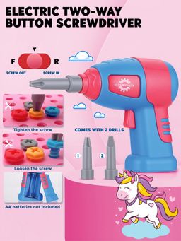 Wembley - Electric Drill Unicorn 2-in-1 2D & 3D STEM Building Kit Puzzle Set (3 Years)