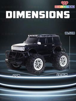 Wembley - LED Lights & Type-C Rechargeable Remote Control Offroad RC Monster Truck (3 Years)