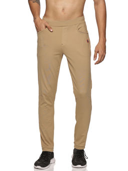 DOMIN8 - Men Slim Fit with Zipper Closure Pocket Trackpant