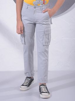 CRIMSOUNE CLUB - Boy's Grey Cargo Trousers