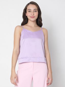 VERO MODA - Women Lavender Solid Casual Top