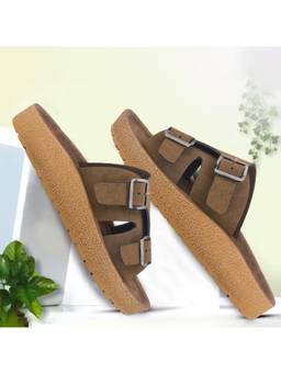 BERSACHE - Extra Soft Classic Casual Sandals for Mens-Brown