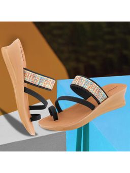 BERSACHE - Extra Soft Classic Casual Black Wedges Heel for Womens