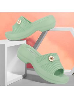 BERSACHE - Extra Soft Classic Casual Green Sandal Heels for Womens
