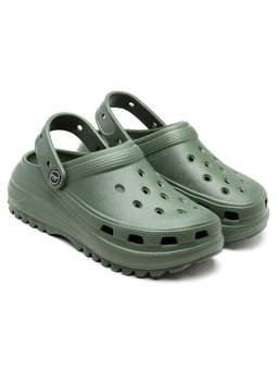 BERSACHE - Women Green Clogs