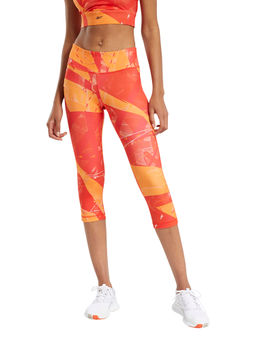 Reebok - Wor Aop Capri Red Training Tights