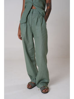 SHOP STAPLE - Live In Your Linen Pant - Green