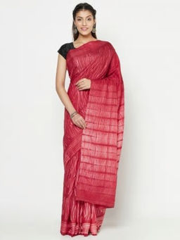 Fabindia - Silk Tussar Tie And Dye Sari
