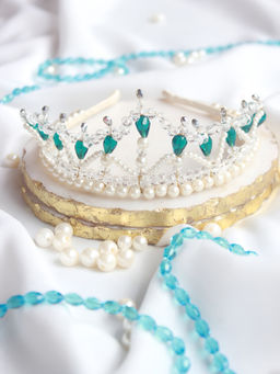 Choko - Sapphire Kohinoor Pearls Hair Band for Girls
