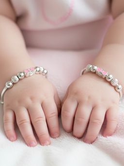 925 SILLER - Sterling Silver Finish Adjustable Bracelet (Pack of 2)