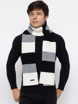 513 - Mens Acrylic Woollen Winter Wear Color Block Muffler