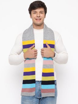 513 - Mens Acrylic Woollen Winter Wear Striped Muffler