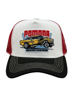 The Tie Hub - Blue Aqua & Orange Mens Pomona Sport Car Mesh Snapback Trucker Cap