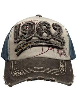 The Tie Hub - Grey & Blue Mens Vintage 1962 Snapback Baseball Cap