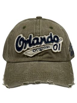 The Tie Hub - Olive Green Mens Orlando Snapback Baseball Cap