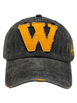 The Tie Hub - Grey Black Mens W Snapback Baseball Cap